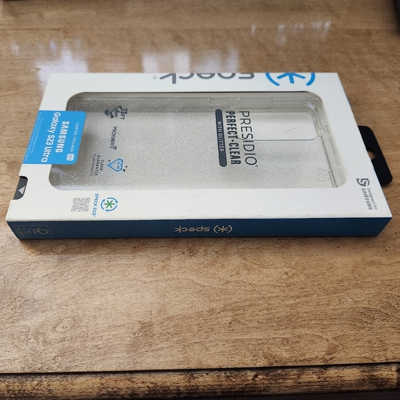 Speck Presidio Perfect-Clear w/ Glitter case for Samsung Galaxy S23 Ultra - Picture 2 of 9